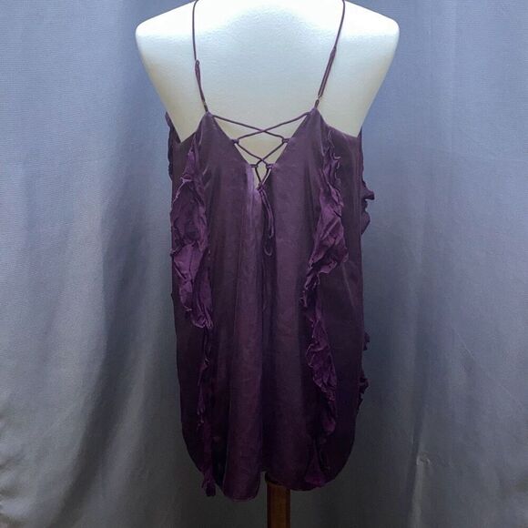 Urban Outfitters Kimchi Blue Purple Tank flutter top/mini dress ruffle - Picture 4 of 9